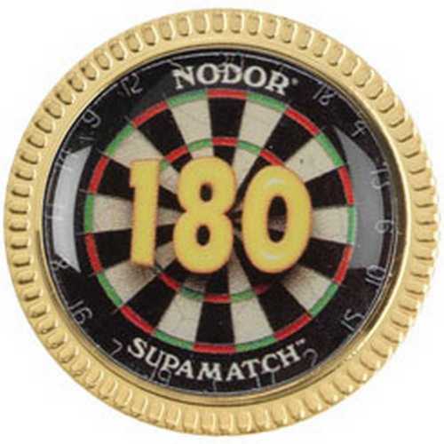 DARTS '180' METAL ROUND BADGE