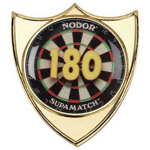 DARTS '180' METAL SHIELD BADGE