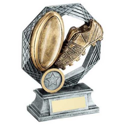BRZ/GOLD/PEW RUGBY OCTAGON SERIES WITH PLATE