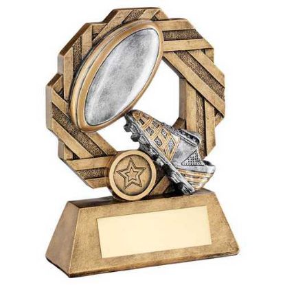 BRZ/PEW/GOLD RUGBY OCTO RIBBON SERIES WITH PLATE