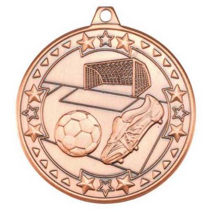 FOOTBALL TRI STAR MEDAL BRONZE