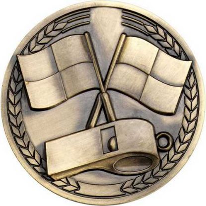 REFEREE MEDALLION ANTIQUE GOLD