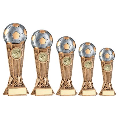 BRZ/PEW/GOLD FOOTBALL ON SILHOUETTE COLUMN WITH PLATE