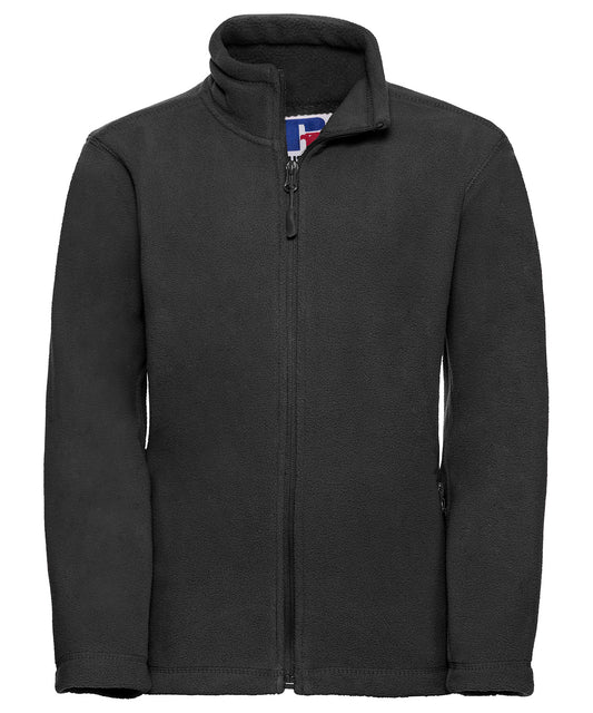 Russell Athletic 8700B Kids full-zip outdoor fleece in Black