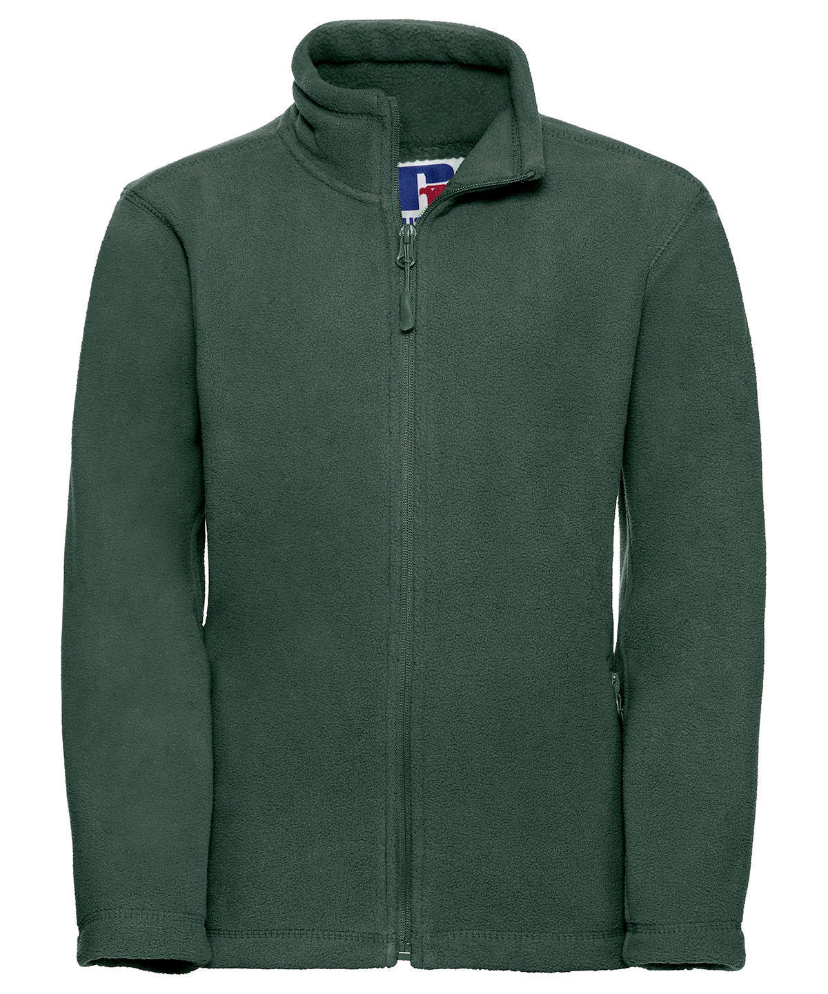 Russell Athletic 8700B Kids full-zip outdoor fleece in Bottle Green