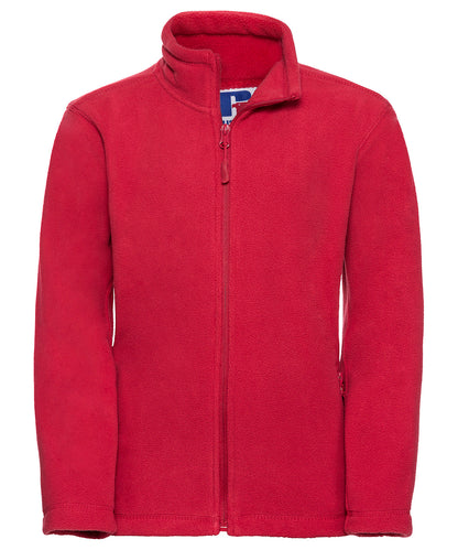 Russell Athletic 8700B Kids full-zip outdoor fleece in Classic Red