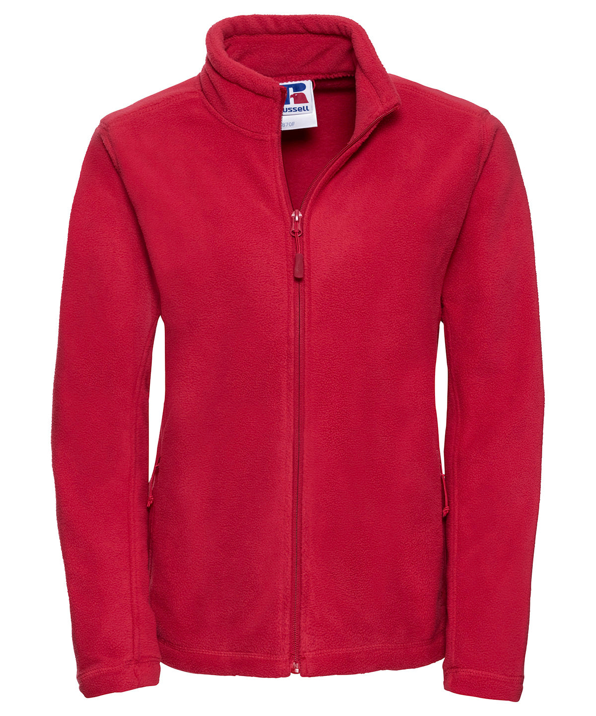 Russell Athletic 8700F Women's full-zip outdoor fleece in Classic Red