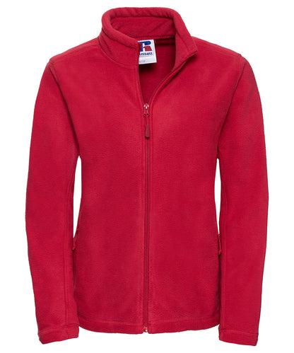 Russell Athletic 8700F Women's full-zip outdoor fleece in Classic Red