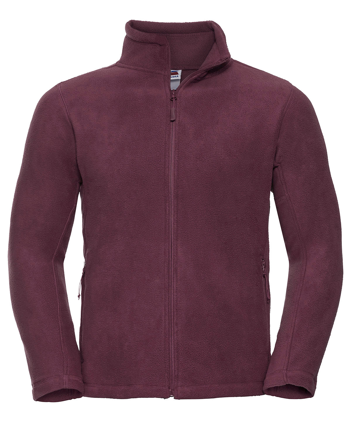 Russell Athletic 8700M Full-zip outdoor fleece in Burgundy