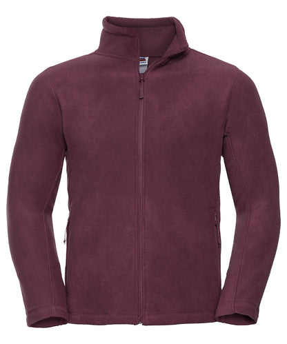 Russell Athletic 8700M Full-zip outdoor fleece in Burgundy