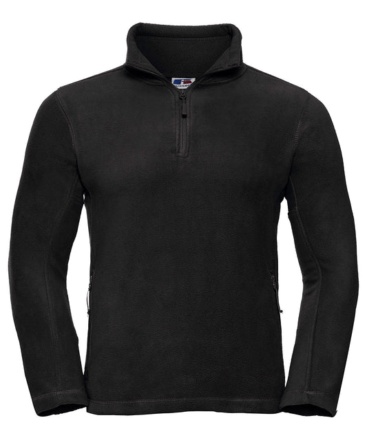 Russell Athletic 8740M ¼-zip outdoor fleece in Black