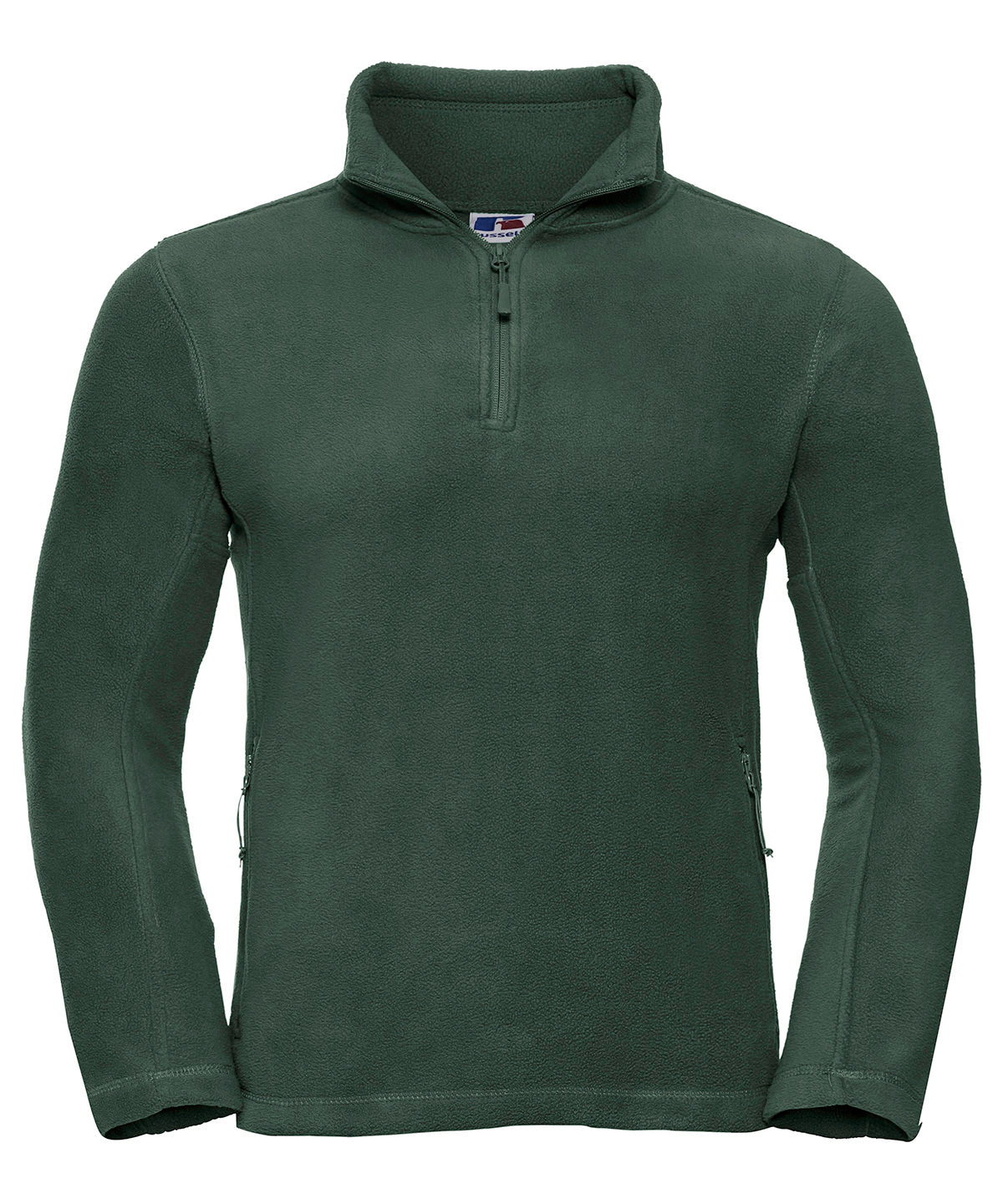 Russell Athletic 8740M ¼-zip outdoor fleece in Bottle Green