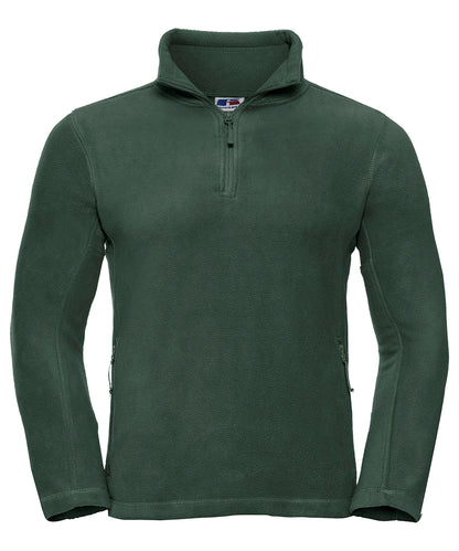 Russell Athletic 8740M ¼-zip outdoor fleece in Bottle Green