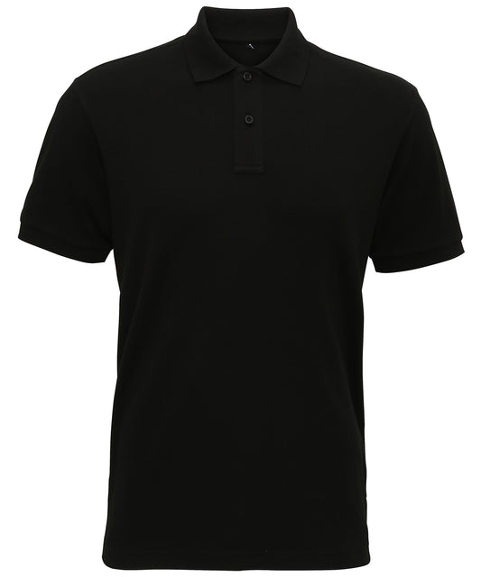 Asquith & Fox AQ005 Men's super smooth knit polo in Black