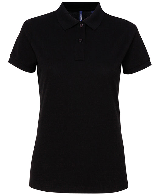 Asquith & Fox AQ025 Women’s polycotton blend polo in Black