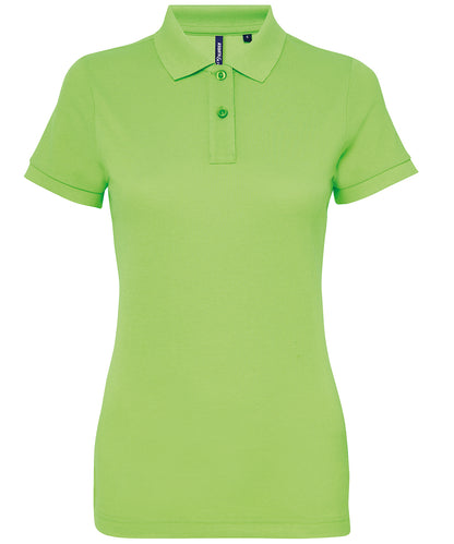 Asquith & Fox AQ025 Women’s polycotton blend polo in Neon Green