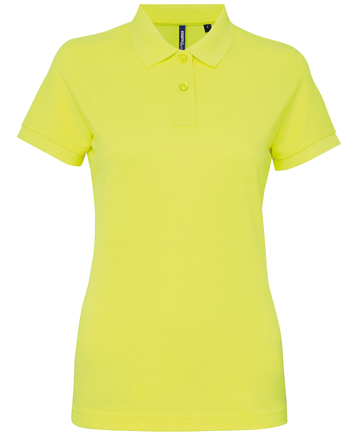 Asquith & Fox AQ025 Women’s polycotton blend polo in Neon Yellow