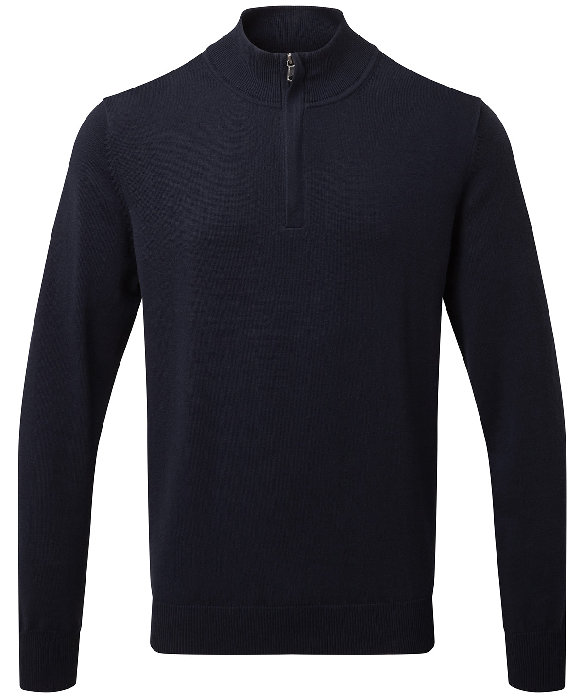 Asquith & Fox AQ048 Men's cotton blend ¼ zip sweater in French Navy