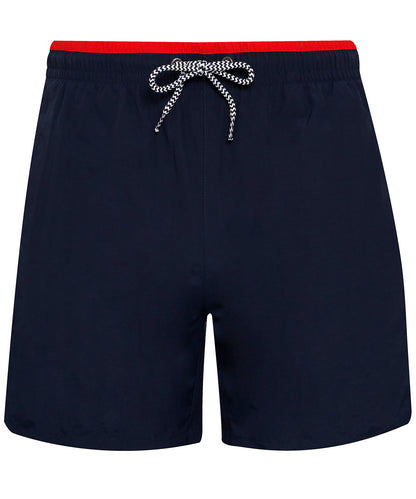 Asquith & Fox AQ053 Swim shorts in Navy/Red