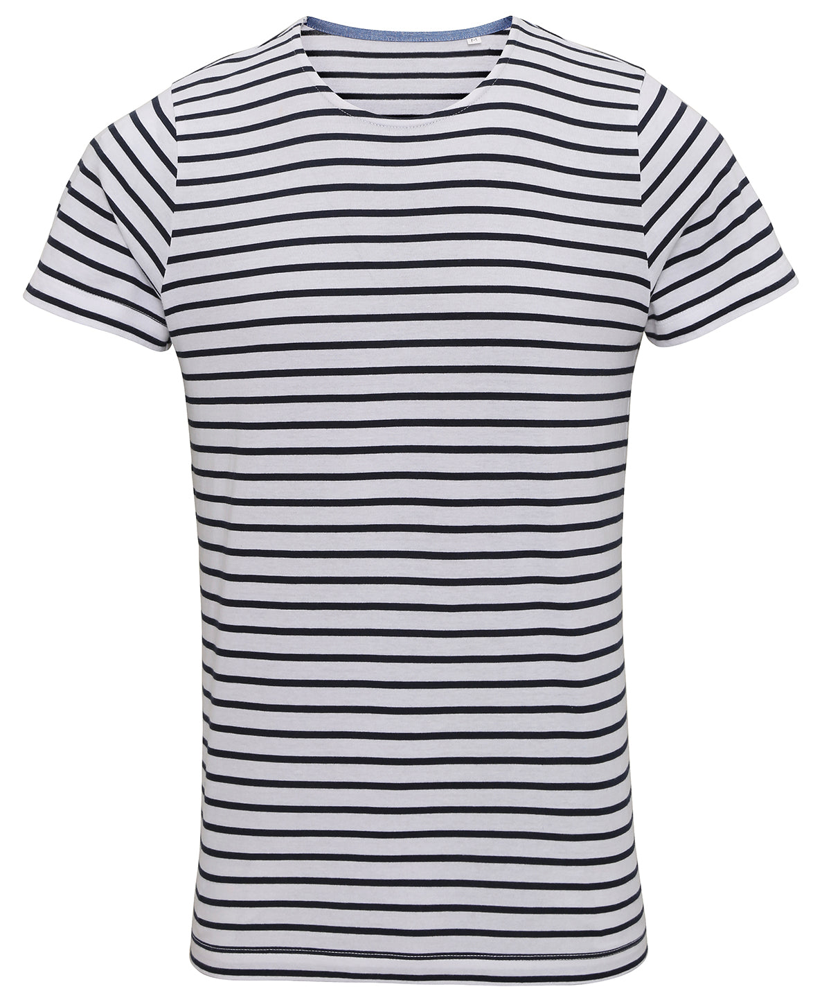 Asquith & Fox AQ072 Men's Marinière coastal short sleeve tee in White/Navy
