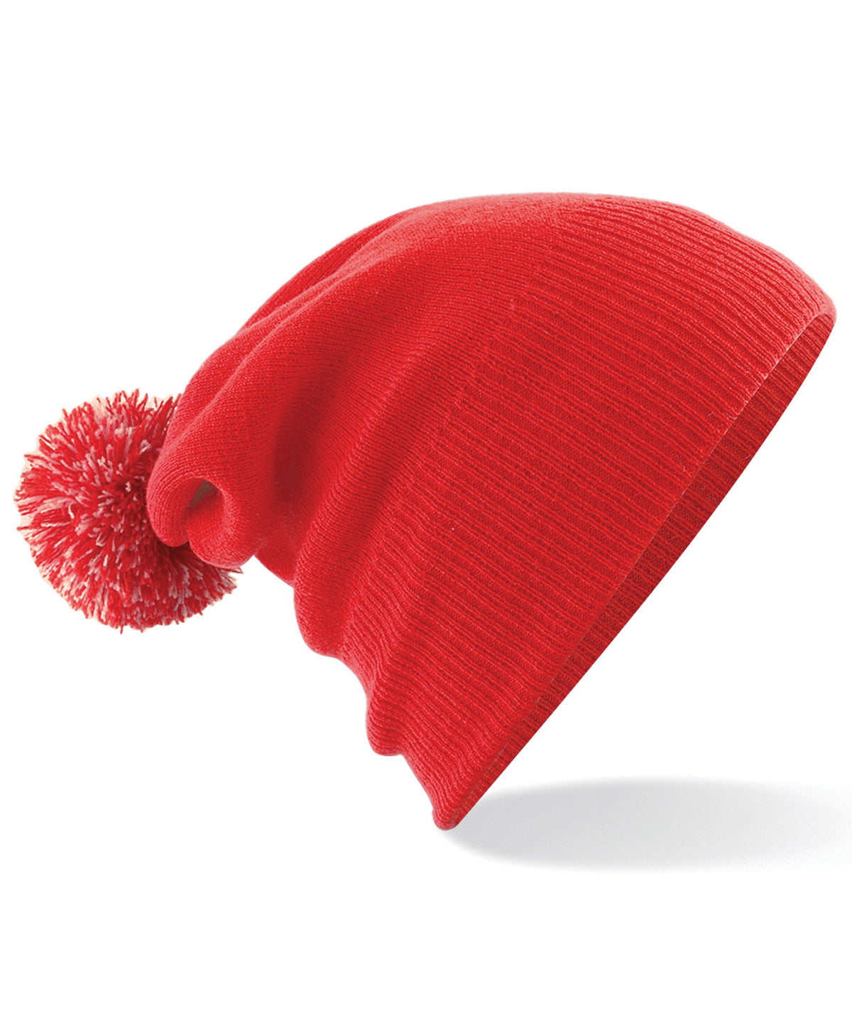 Beechfield B450B Junior snowstar® beanie in Bright Red/Off White
