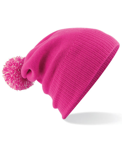 Beechfield B450B Junior snowstar® beanie in Fuchsia/Off White