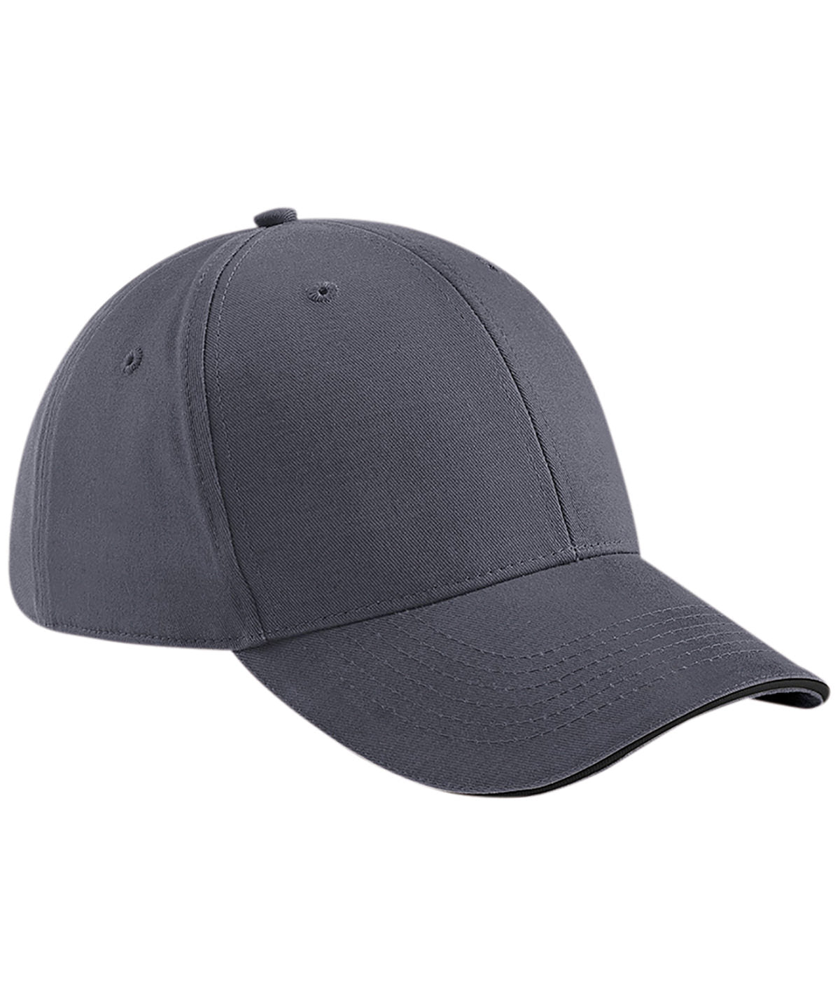 Beechfield BC020 Athleisure 6-panel cap in Graphite Grey/Black