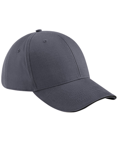 Beechfield BC020 Athleisure 6-panel cap in Graphite Grey/Black