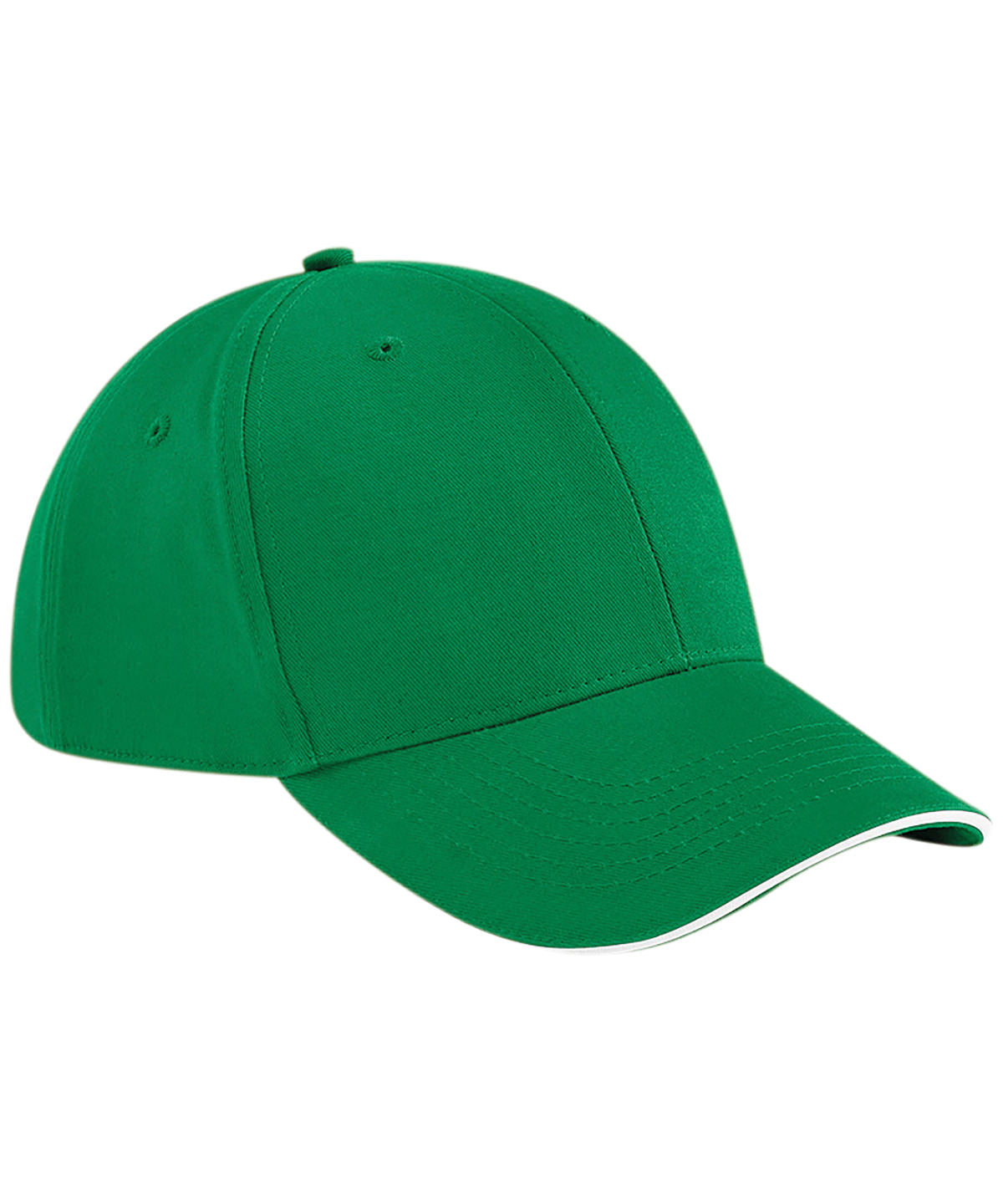 Beechfield BC020 Athleisure 6-panel cap in Kelly Green/White