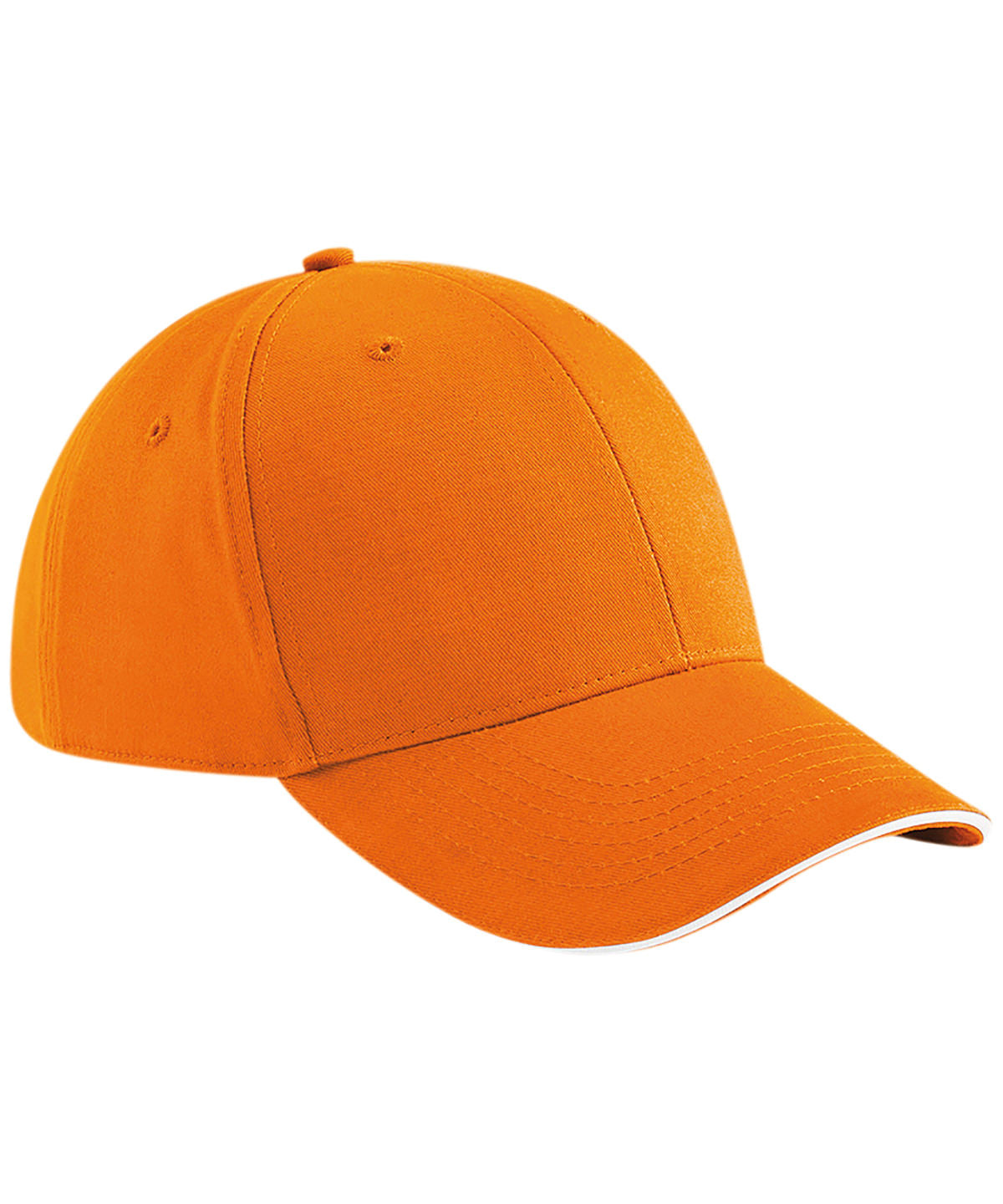 Beechfield BC020 Athleisure 6-panel cap in Orange/White