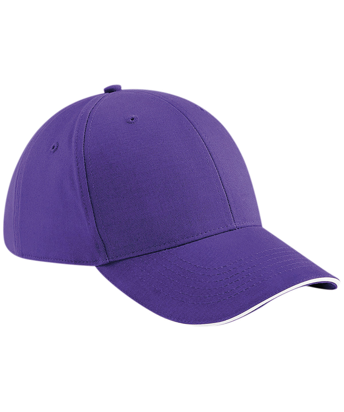 Beechfield BC020 Athleisure 6-panel cap in Purple/White