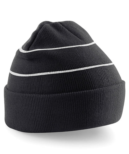 Beechfield BC042 Enhanced-viz beanie in Black