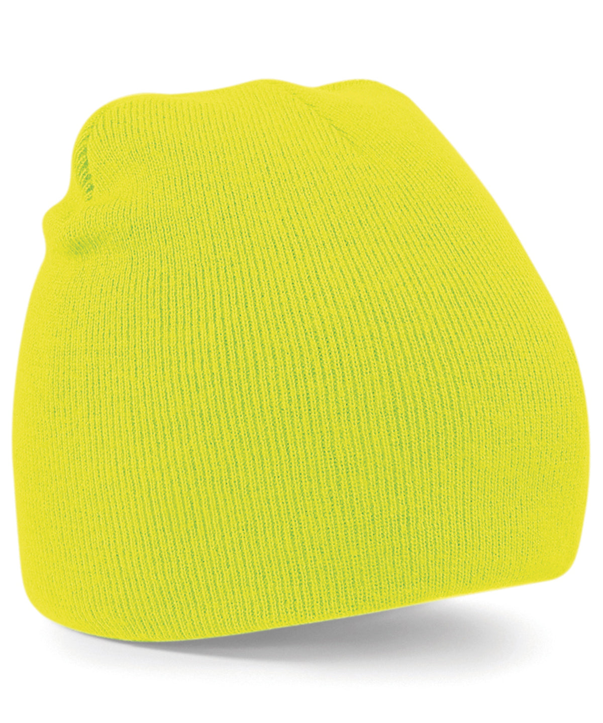Beechfield BC044 Two-tone pull-on beanie in Fluorescent Yellow
