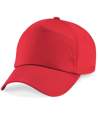 Beechfield BC10B Junior original 5-panel cap in Bright Red