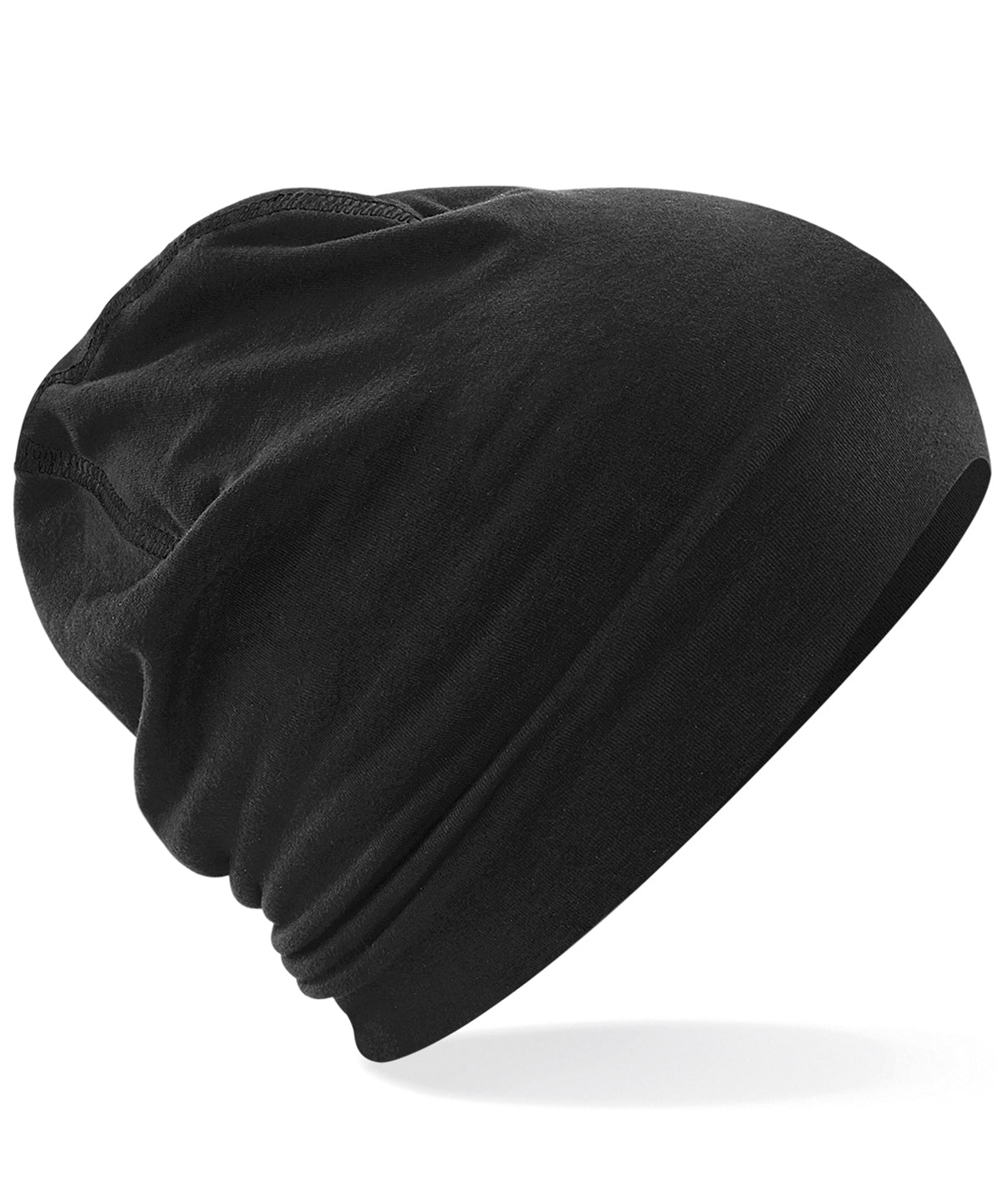Beechfield BC366 Hemsedal cotton beanie in Black/Black