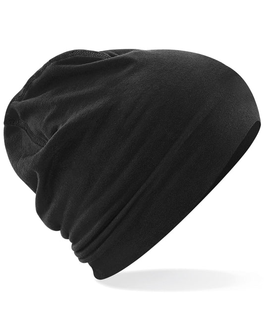 Beechfield BC366 Hemsedal cotton beanie in Black/Black