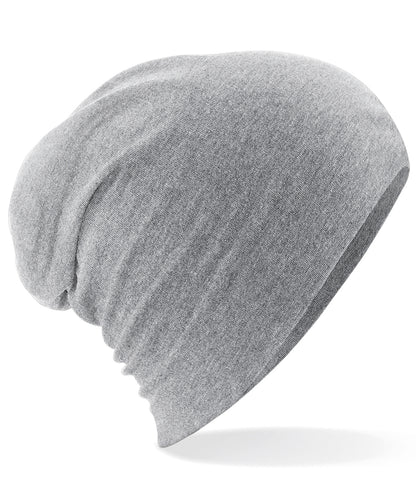 Beechfield BC368 Hemsedal cotton slouch beanie in Heather Grey