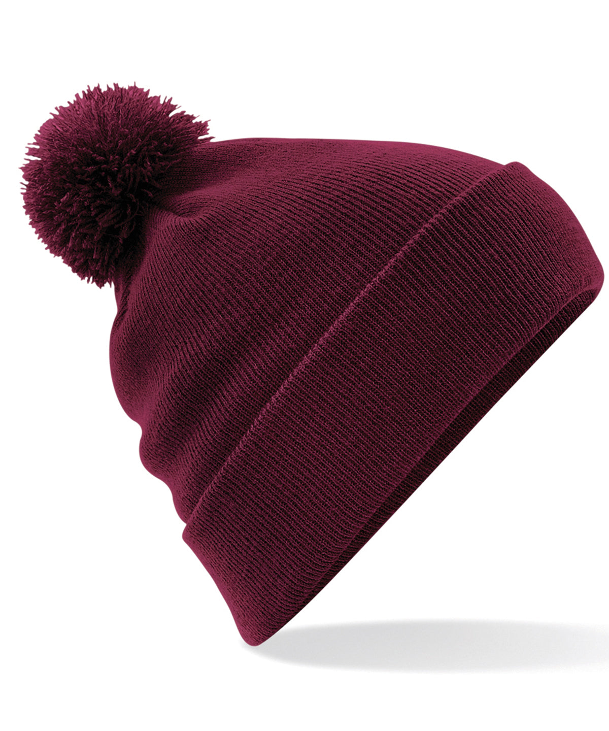 Beechfield BC426 Original pom pom beanie in Burgundy