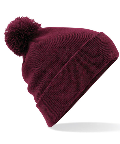 Beechfield BC426 Original pom pom beanie in Burgundy
