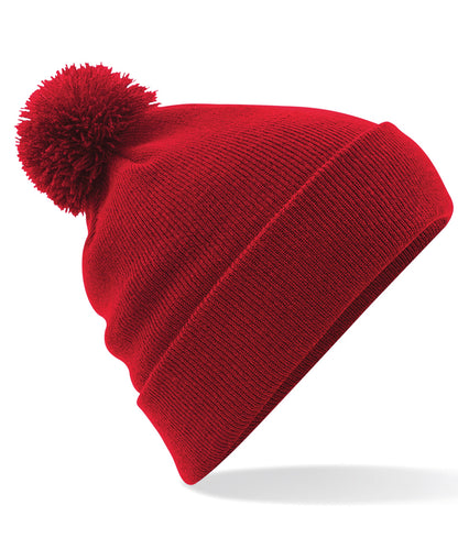 Beechfield BC426 Original pom pom beanie in Classic Red