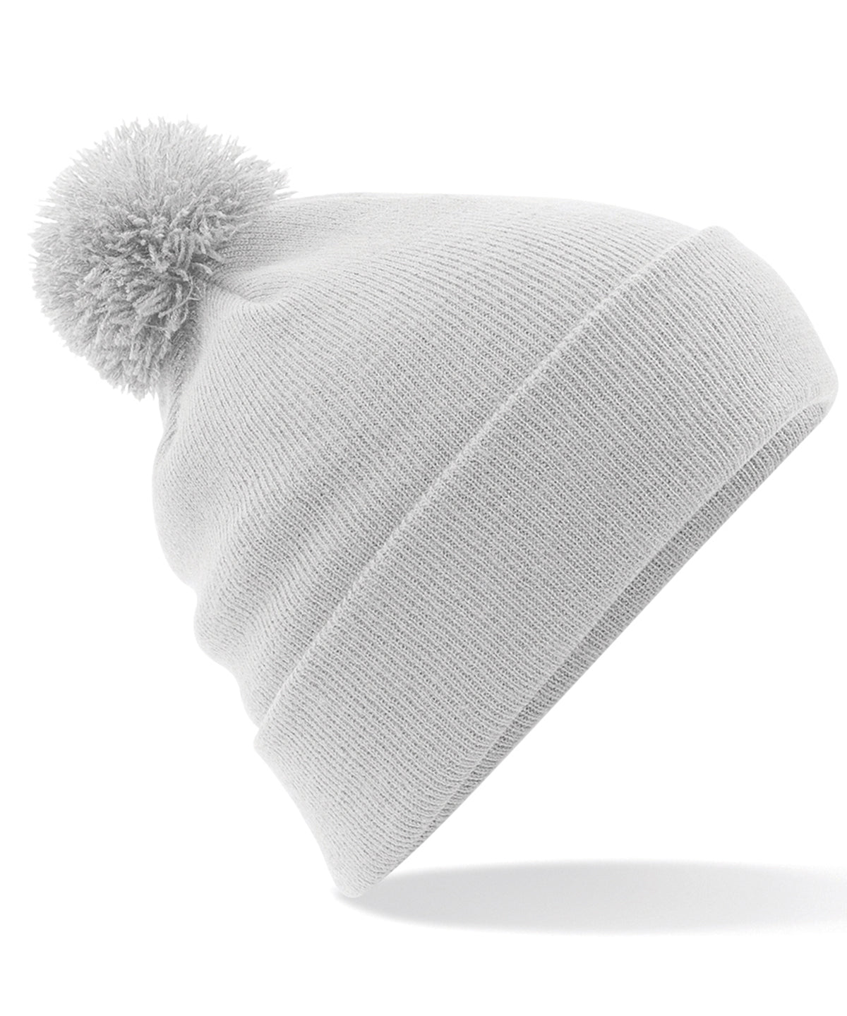 Beechfield BC426 Original pom pom beanie in Light Grey