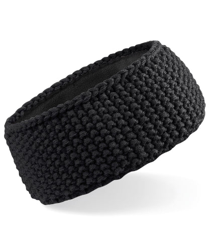 Beechfield BC434 Slopeside waffle headband in Black