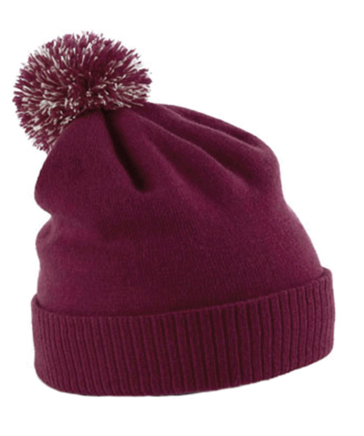 Beechfield BC450 Snowstar® beanie in Burgundy/Off White