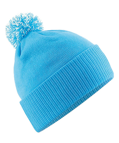 Beechfield BC450 Snowstar® beanie in Surf Blue/Off White