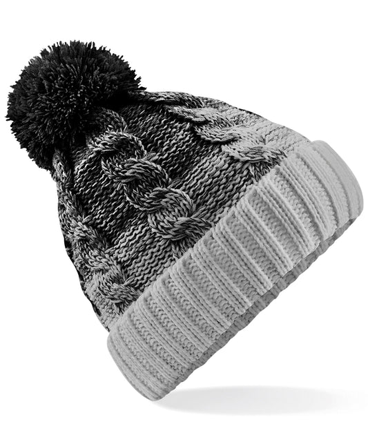 Beechfield BC459 Ombré beanie in Black/Light Grey