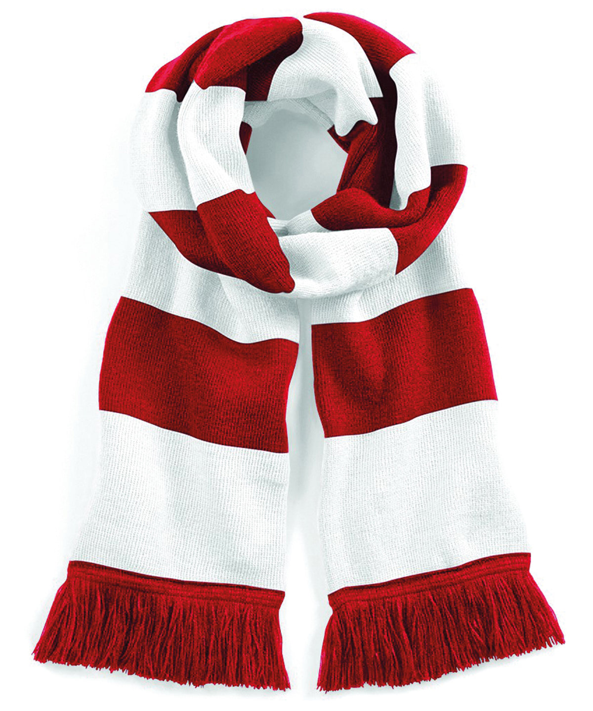 Beechfield BC479 Stadium scarf in Classic Red/White
