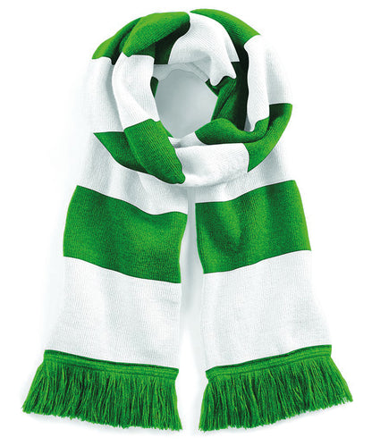 Beechfield BC479 Stadium scarf in Kelly Green/White