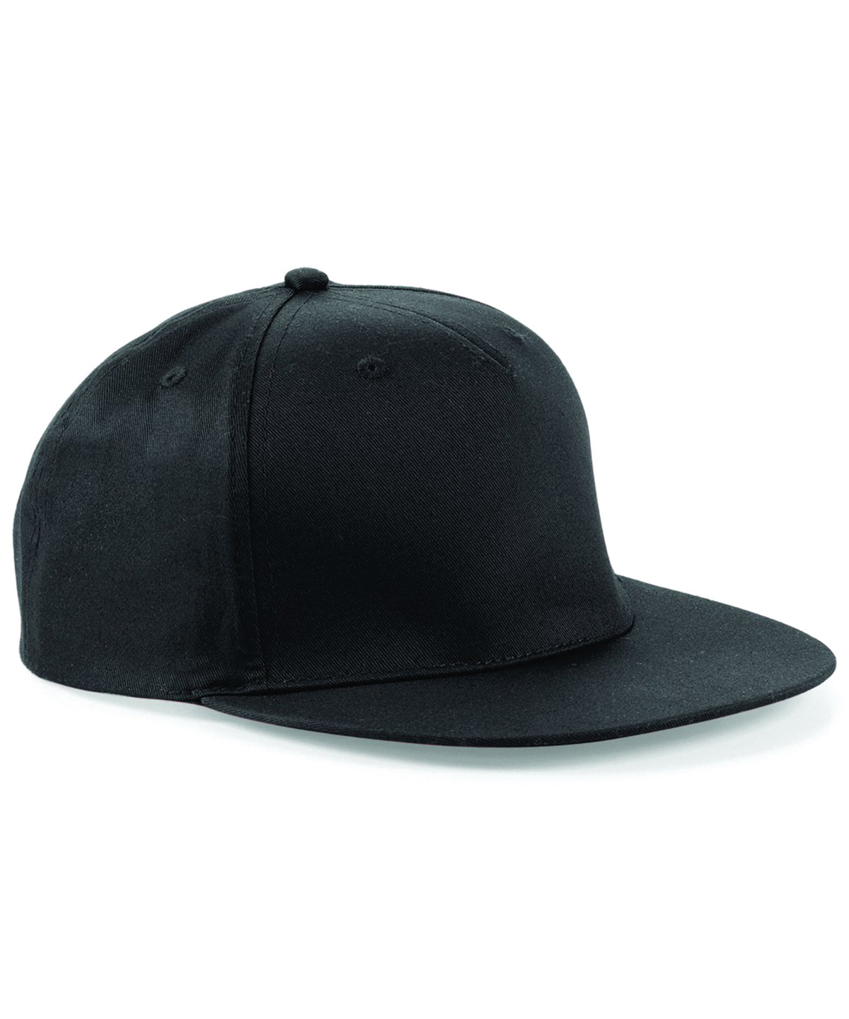 Beechfield BC610 5-panel snapback rapper cap in Black