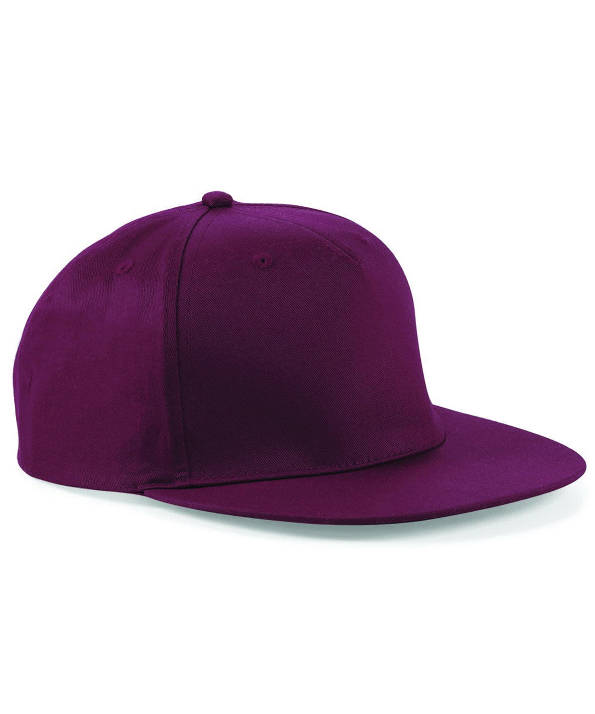 Beechfield BC610 5-panel snapback rapper cap in Burgundy