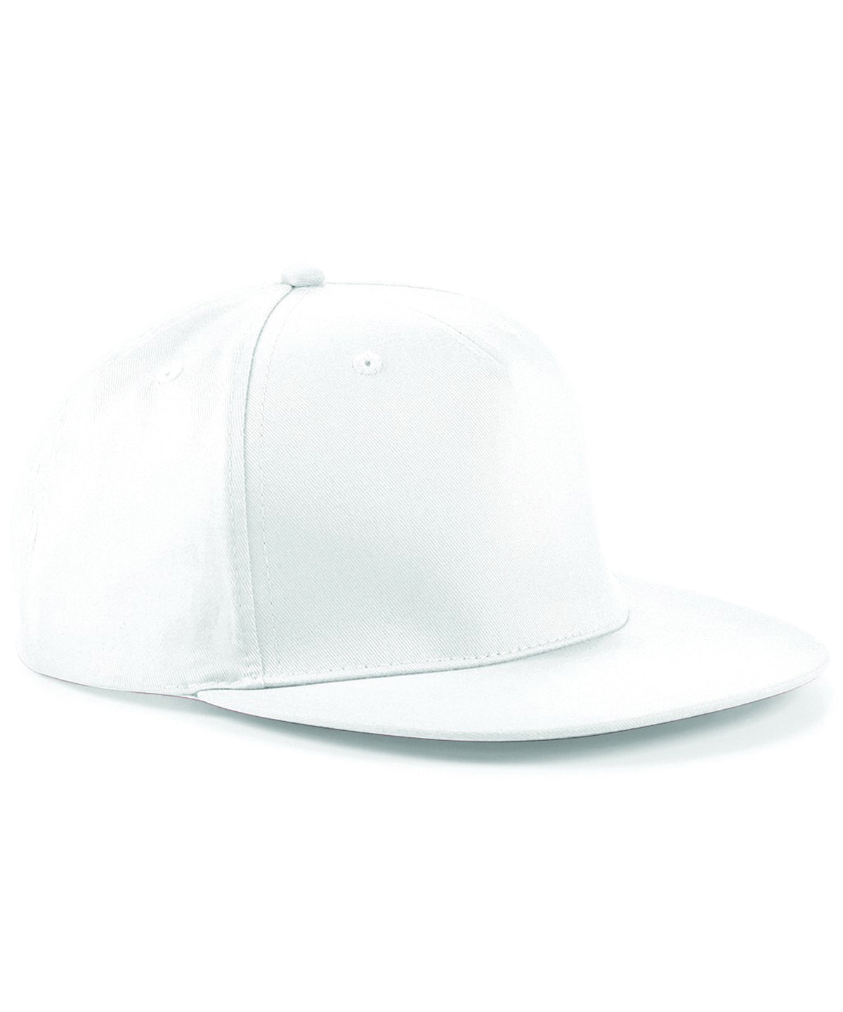 Beechfield BC610 5-panel snapback rapper cap in White